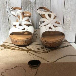 **CLEARANCE** BOC 7 White platform sandals